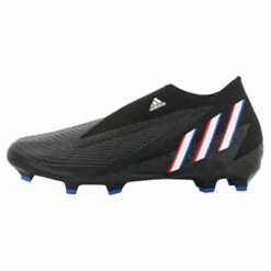 Adidas Men's Predator Edge .3 Laceless FG - Black/White/Red
