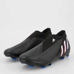 Adidas Men's Predator Edge .3 Laceless FG - Black/White/Red