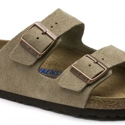 Birkenstock Arizona Soft Footbed Taupe Suede Leather Sandal - Taupe- Regular/Wide 13 Birkenstock Arizona Soft Footbed Taupe Suede Leather Sandal - Taupe- Regular/Wide