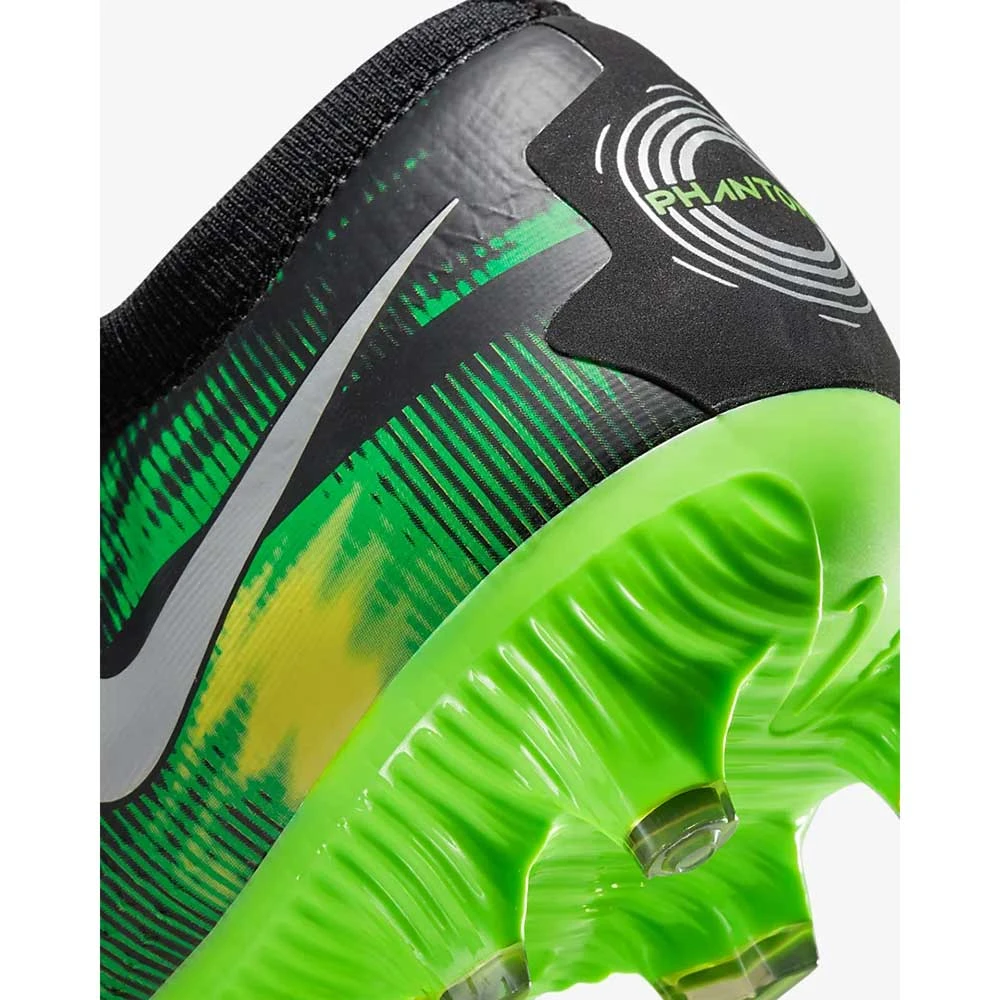 Nike Soccer Unisex Phantom GT2 Pro SW FG - Black/MTLC Platinum Green-Regular (D) 7 Nike Soccer Unisex Phantom GT2 Pro SW FG - Black/MTLC Platinum Green-Regular (D)
