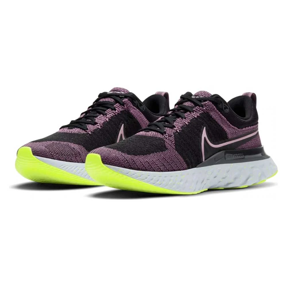 Nike Women's React Infinity Run 2 Running Shoe - Violet Dust/Elemental Pink/Black/Cyber - Regular (B) 2 Nike Women's React Infinity Run 2 Running Shoe - Violet Dust/Elemental Pink/Black/Cyber - Regular (B)