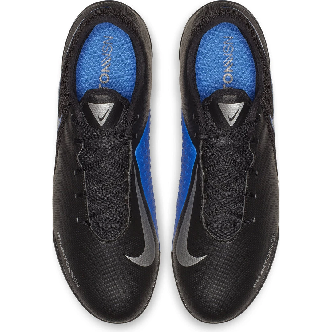 Nike Men's Phantom VSN Academy TF Soccer Cleat - Black/Metallic Silver/Racer Blue 8 Nike Men's Phantom VSN Academy TF Soccer Cleat - Black/Metallic Silver/Racer Blue