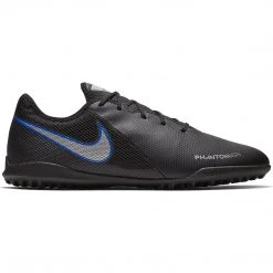 Nike Men's Phantom VSN Academy TF Soccer Cleat - Black/Metallic Silver/Racer Blue