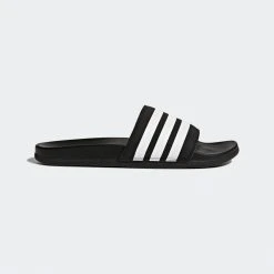 Adidas Men's Adilette Comfort Slide - Black/White/Black - Regular (D)