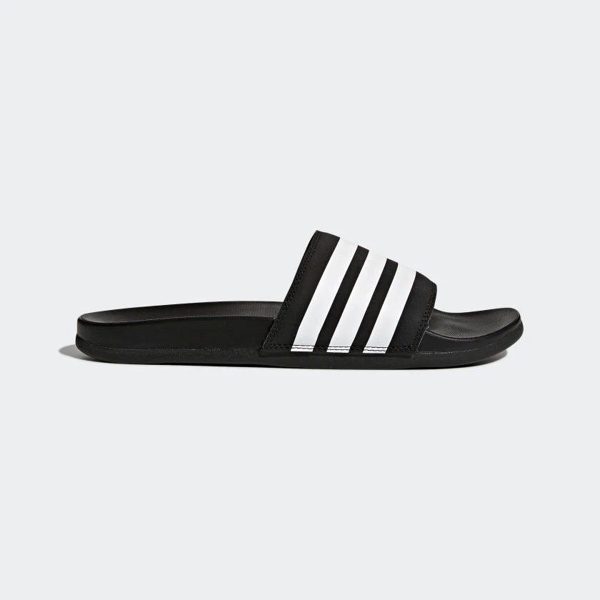 Adidas Men's Adilette Comfort Slide - Black/White/Black - Regular (D) 1 Adidas Men's Adilette Comfort Slide - Black/White/Black - Regular (D)
