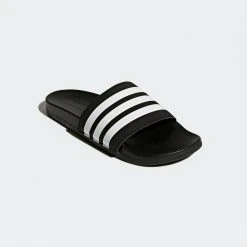 Adidas Men's Adilette Comfort Slide - Black/White/Black - Regular (D) 12 Adidas Men's Adilette Comfort Slide - Black/White/Black - Regular (D)