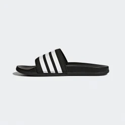 Adidas Men's Adilette Comfort Slide - Black/White/Black - Regular (D)