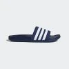 Adidas Men's Adillette Comfort Slides - Dark Blue/Cloud White/Dark Blue