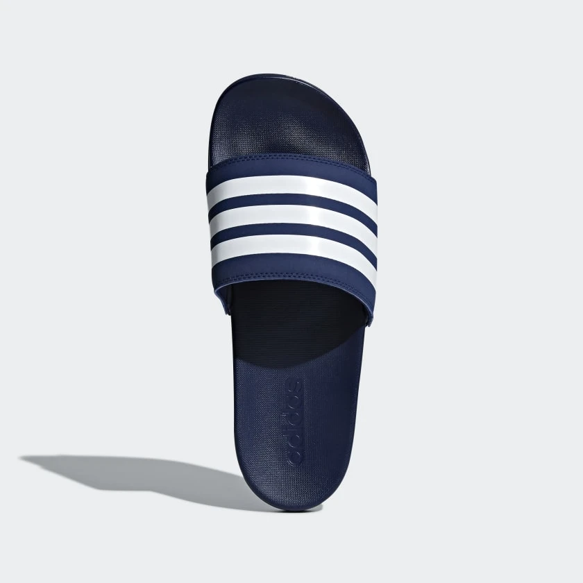 Adidas Men's Adillette Comfort Slides - Dark Blue/Cloud White/Dark Blue 5 Adidas Men's Adillette Comfort Slides - Dark Blue/Cloud White/Dark Blue