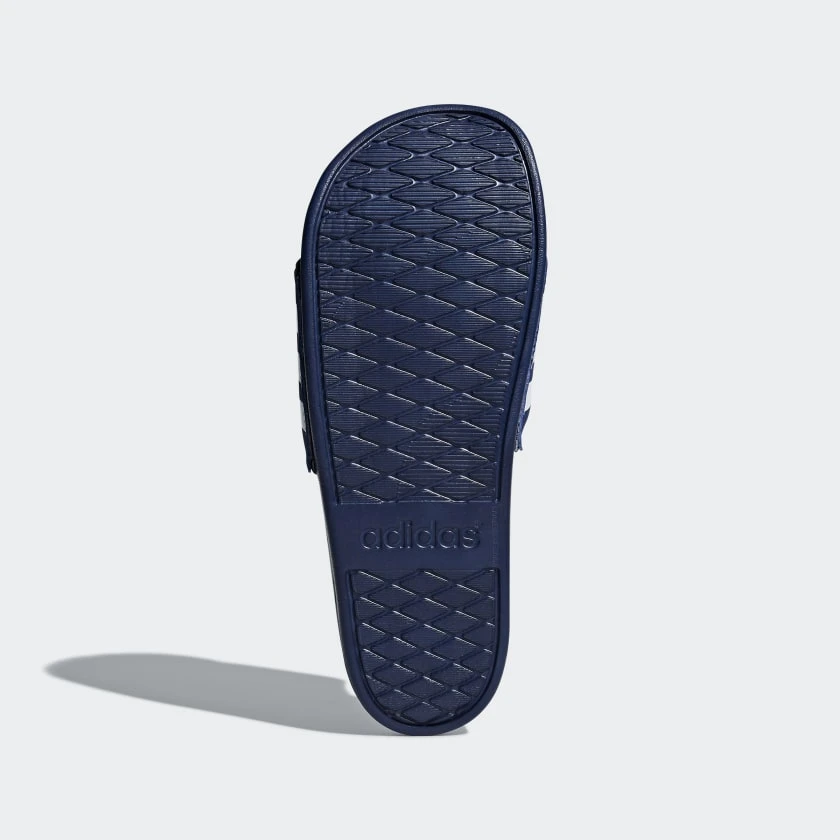 Adidas Men's Adillette Comfort Slides - Dark Blue/Cloud White/Dark Blue 6 Adidas Men's Adillette Comfort Slides - Dark Blue/Cloud White/Dark Blue
