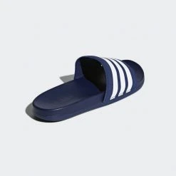 Adidas Men's Adillette Comfort Slides - Dark Blue/Cloud White/Dark Blue