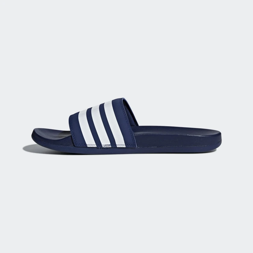 Adidas Men's Adillette Comfort Slides - Dark Blue/Cloud White/Dark Blue 4 Adidas Men's Adillette Comfort Slides - Dark Blue/Cloud White/Dark Blue