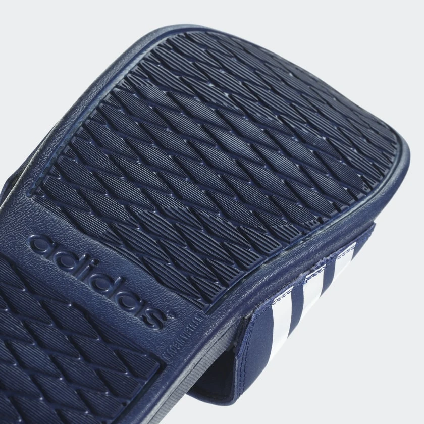 Adidas Men's Adillette Comfort Slides - Dark Blue/Cloud White/Dark Blue 9 Adidas Men's Adillette Comfort Slides - Dark Blue/Cloud White/Dark Blue