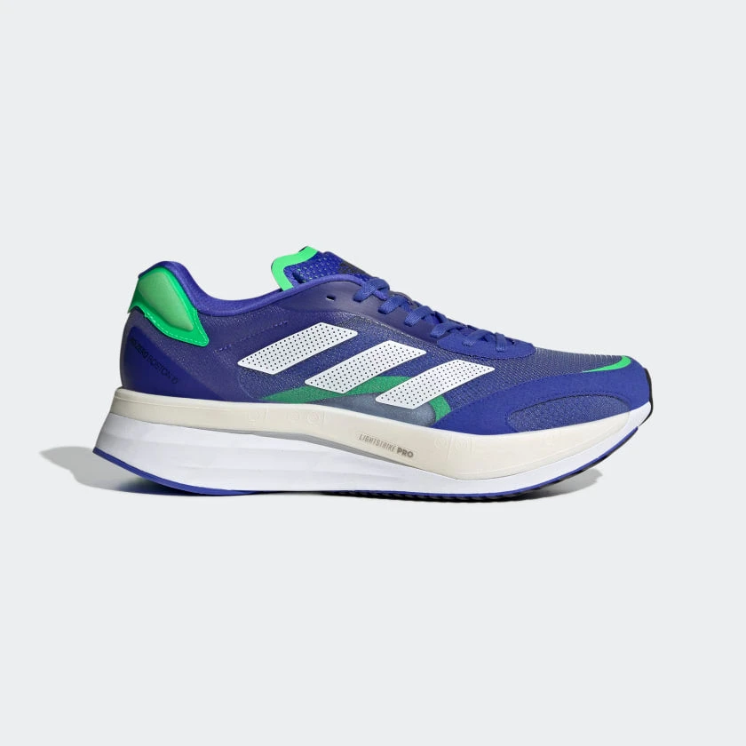 Adidas Men's Adizero Boston 10 Running Shoe - Sonic Ink / Cloud White / Screaming Green - Regular (D) Shoes 1 Adidas Men's Adizero Boston 10 Running Shoe - Sonic Ink / Cloud White / Screaming Green - Regular (D) Shoes