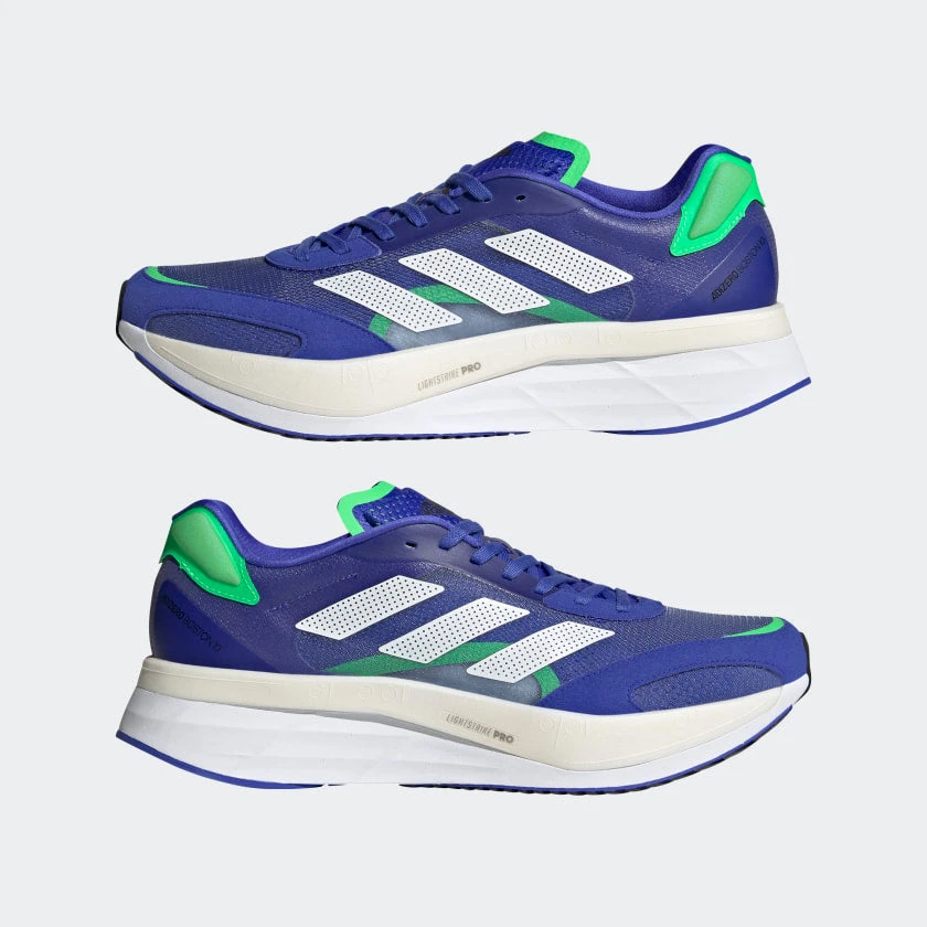 Adidas Men's Adizero Boston 10 Running Shoe - Sonic Ink / Cloud White / Screaming Green - Regular (D) Shoes 7 Adidas Men's Adizero Boston 10 Running Shoe - Sonic Ink / Cloud White / Screaming Green - Regular (D) Shoes