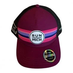 Boco Gear Women's RUN MICH Running Trucker - Purple/Pink Stripes