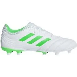 Adidas Copa 19.3 Firm Ground Cleat - White/Solar Lime