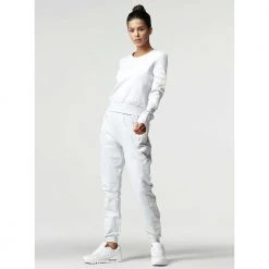 Blanc Noir Womens's Maitri Sweatshirt - Pearl/White