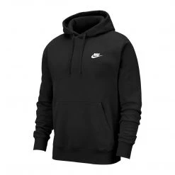 Apparel Men's Nike Sportswear Club Fleece Pullover Hoodie - Black/Black/White
