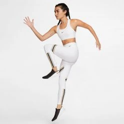 Women's Nike Swoosh Medium-Support Padded Bra - White/Black Bras 12 Women's Nike Swoosh Medium-Support Padded Bra - White/Black Bras