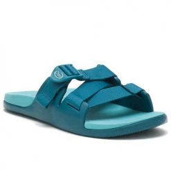 Chaco Women's Chillos Slide - Ocean Blue- Regular (B) Shoes