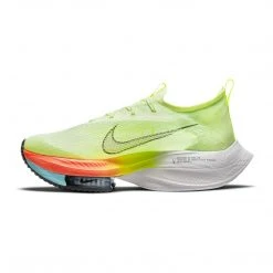 Nike Men's Air Zoom Alphafly Next% Racing Shoe - Barely Volt/Black/Hyper Orange - Regular (D) Shoes