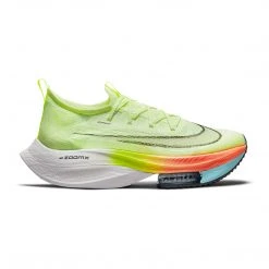 Nike Men's Air Zoom Alphafly Next% Racing Shoe - Barely Volt/Black/Hyper Orange - Regular (D) Shoes