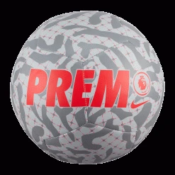 Nike Premier League Pitch Ball - Pure Platinum/Wolf Grey/Laser Crimson