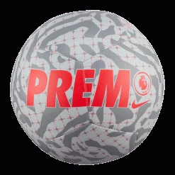 Nike Premier League Pitch Ball - Pure Platinum/Wolf Grey/Laser Crimson