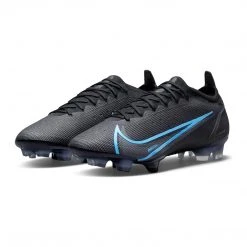 Nike Unisex Mercurial Vapor 14 Elite Firm Ground Soccer Shoe - Black/Black/Iron Grey