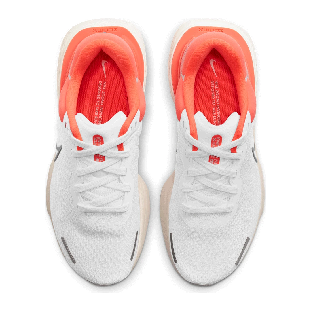 Nike Women's ZoomX Invincible Run Flyknit Running Shoe - White/Metallic Silver/Bright Mango - Regular (B) Shoes 4 Nike Women's ZoomX Invincible Run Flyknit Running Shoe - White/Metallic Silver/Bright Mango - Regular (B) Shoes