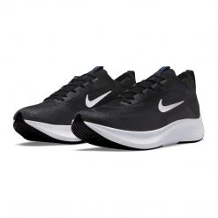Men's Nike Zoom Fly 4 Running Shoe - Black/White/Anthracite/Racer Blue - Regular (D)