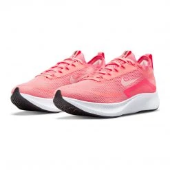 Women's Nike Zoom Fly 4 Running Shoe - Lava Glo/White/Racer Pink Black- Regular (B) Shoes