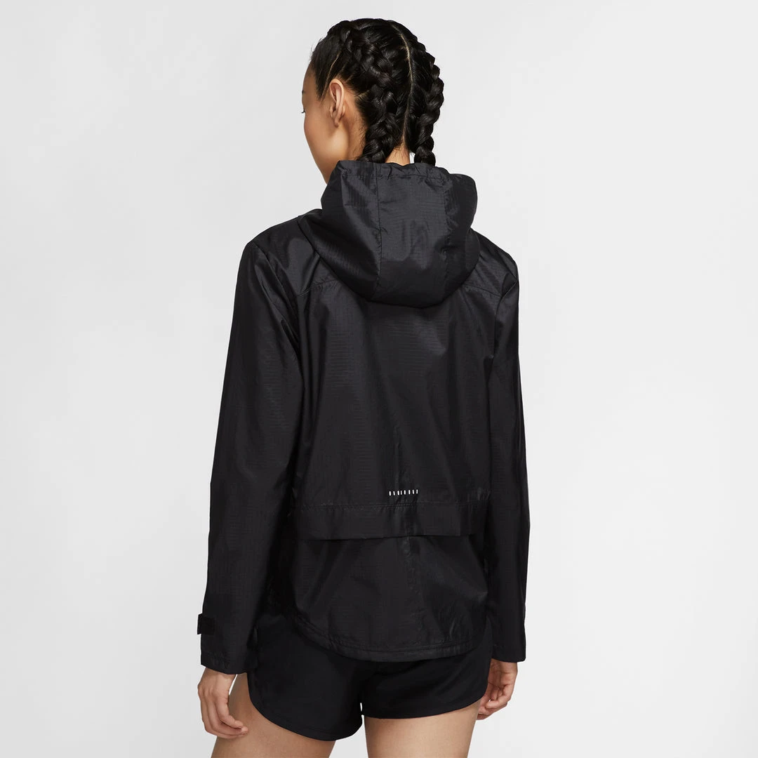 Women's Nike Essential Jacket - Black/Reflective Silver 4 Women's Nike Essential Jacket - Black/Reflective Silver