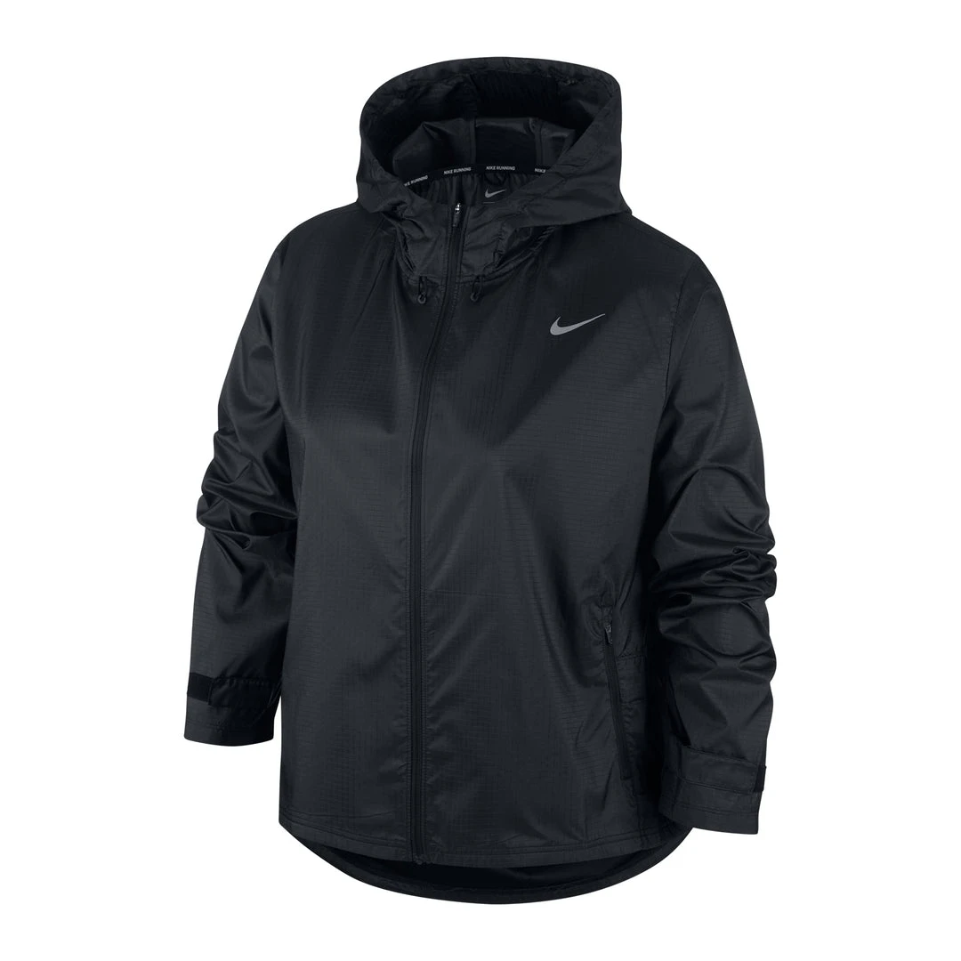 Women's Nike Essential Jacket - Black/Reflective Silver 1 Women's Nike Essential Jacket - Black/Reflective Silver