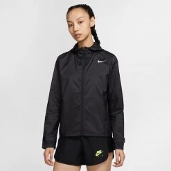 Women's Nike Essential Jacket - Black/Reflective Silver 16 Women's Nike Essential Jacket - Black/Reflective Silver