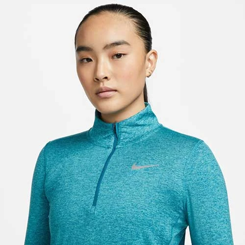 Women's Nike Dri-FIT Element 1/2 Zip Running Top - Marina/Washed Teal Tops 3 Women's Nike Dri-FIT Element 1/2 Zip Running Top - Marina/Washed Teal Tops