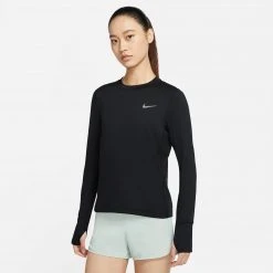 Women's Nike Element Crew - Black/Reflective Silver Tops