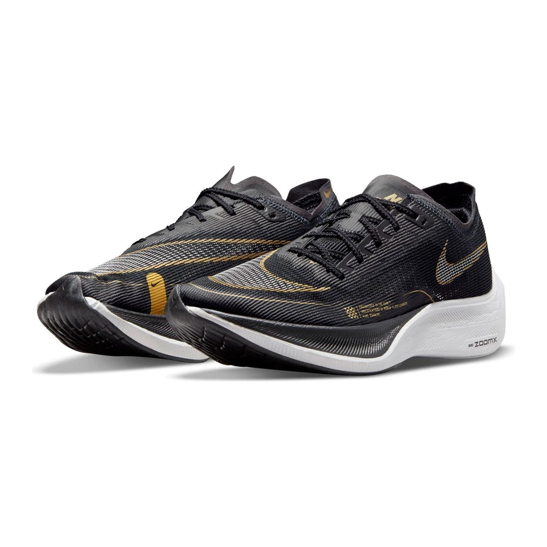 Nike Men's ZoomX Vaporfly Next % 2 Racing Shoe - Black/White/Metallic Gold Coin - Regular (D) 4 Nike Men's ZoomX Vaporfly Next % 2 Racing Shoe - Black/White/Metallic Gold Coin - Regular (D)