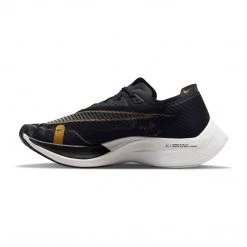 Nike Men's ZoomX Vaporfly Next % 2 Racing Shoe - Black/White/Metallic Gold Coin - Regular (D)