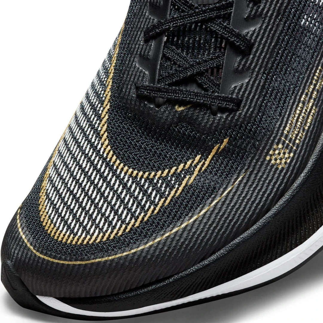 Nike Women's ZoomX Vaporfly Next % 2 Racing Shoe - Black/White/Metallic Gold Coin - Regular (B) Shoes 7 Nike Women's ZoomX Vaporfly Next % 2 Racing Shoe - Black/White/Metallic Gold Coin - Regular (B) Shoes