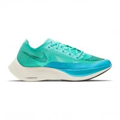 Nike Women's ZoomX Vaporfly Next% 2 Running Shoe - Aurora Green/Black/Chlorine Blue - Regular (B)