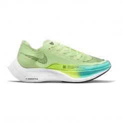 Nike Women's ZoomX Vaporfly Next % 2 Racing Shoe - Barely Volt/Black/Dynamic Turquoise - Regular (B) Shoes