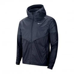 Men's Nike Shieldrunner Running Jacket - Thunder Blue/Obsidian/Reflective Silver