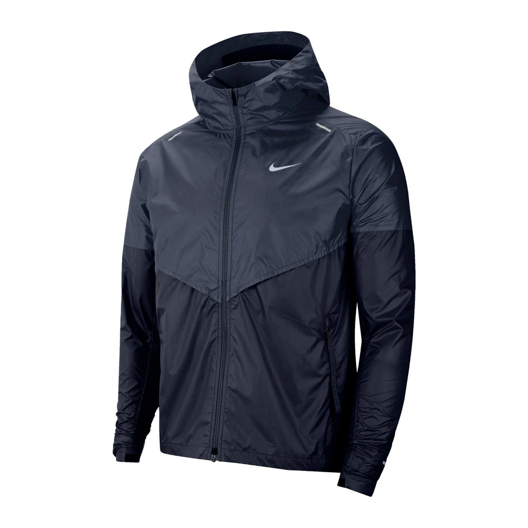 Men's Nike Shieldrunner Running Jacket - Thunder Blue/Obsidian/Reflective Silver 1 Men's Nike Shieldrunner Running Jacket - Thunder Blue/Obsidian/Reflective Silver