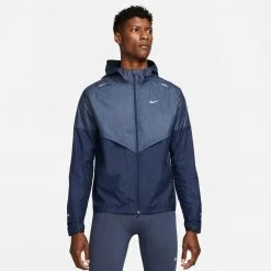 Men's Nike Shieldrunner Running Jacket - Thunder Blue/Obsidian/Reflective Silver 14 Men's Nike Shieldrunner Running Jacket - Thunder Blue/Obsidian/Reflective Silver