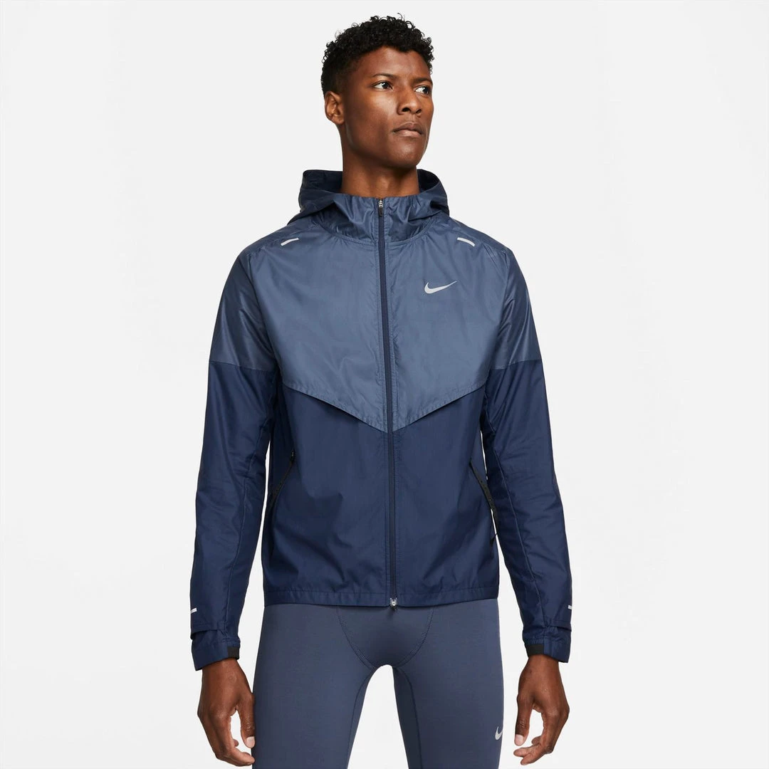 Men's Nike Shieldrunner Running Jacket - Thunder Blue/Obsidian/Reflective Silver 3 Men's Nike Shieldrunner Running Jacket - Thunder Blue/Obsidian/Reflective Silver