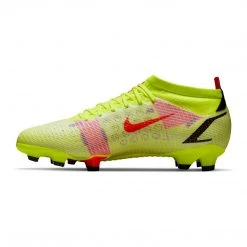 Nike Unisex Mercurial Vapor 14 Pro Firm Ground Soccer Shoe - Volt/Bright Crimson/Black - Regular (D)