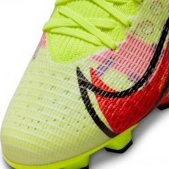Nike Unisex Mercurial Vapor 14 Pro Firm Ground Soccer Shoe - Volt/Bright Crimson/Black - Regular (D)