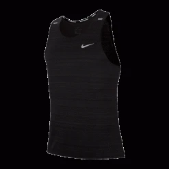 Apparel Men's Nike Dri-Fit Miler Tank Top - Black/Reflective Silver
